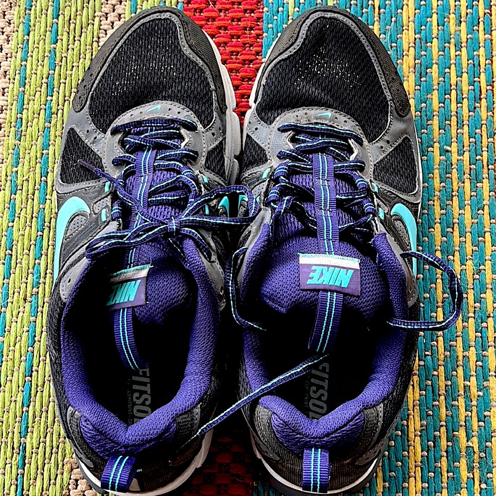 Nike Men’s Pegasus 27 Trail Black and Teal size 10.5